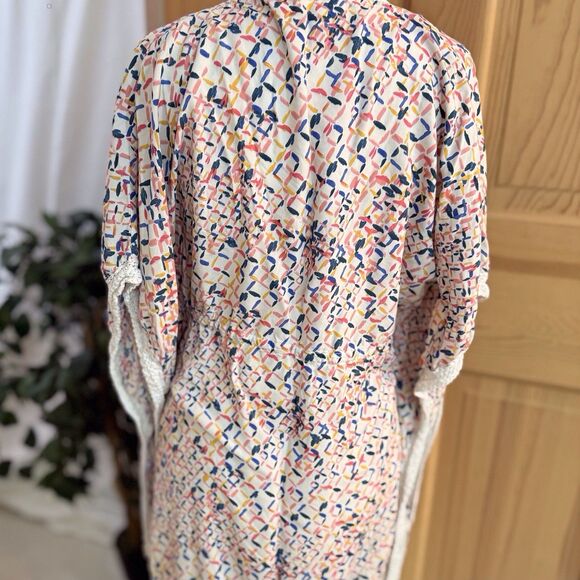 Summersalt Swim Coverup Boho Poncho Drawstring Womens small Crochet Beachy Pool - Picture 3 of 14